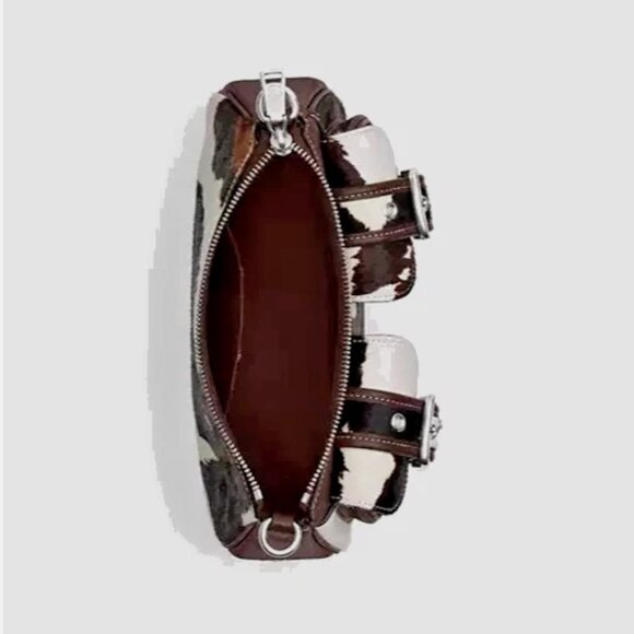 New Coach CCC83 Ashton Bag with Cow Print Haircalf and Leather Multi - Picture 5 of 6